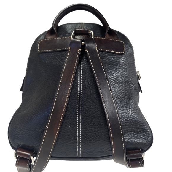 Vintage Dooney & Bourke Black Pebbled Leather Backpack - Picture 9 of 16